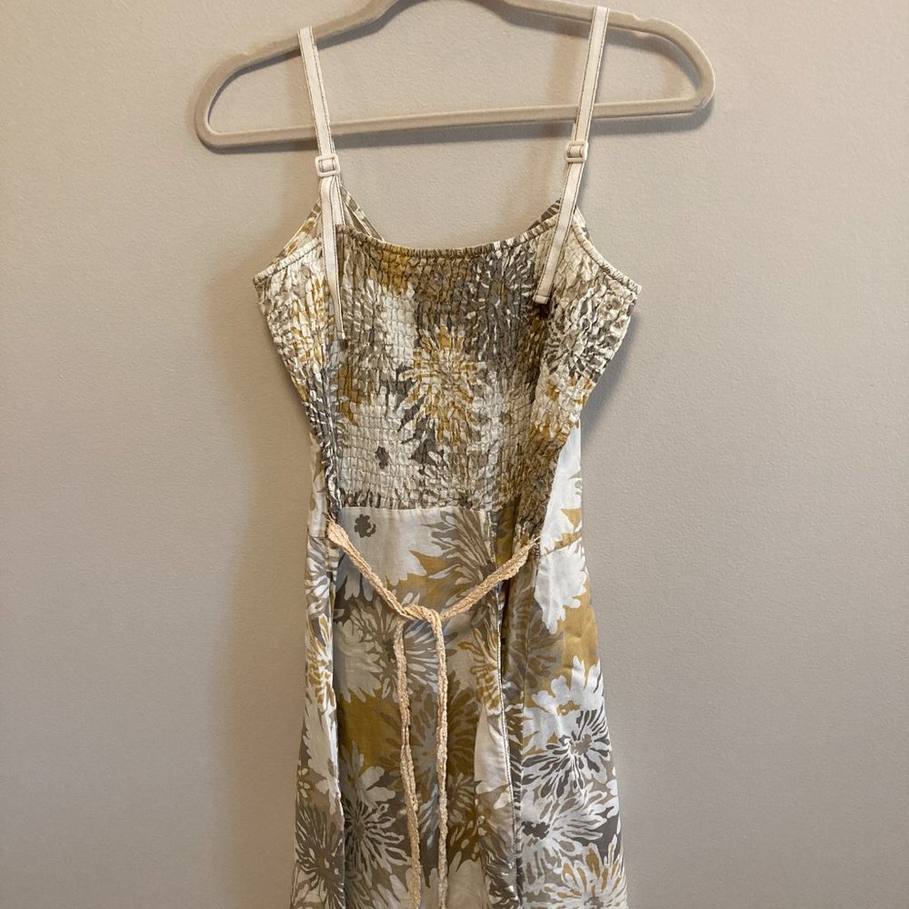 Sundress Free People Sz 10 Women's Linen Blend Sleeveless Floral Cottage - Picture 2 of 15